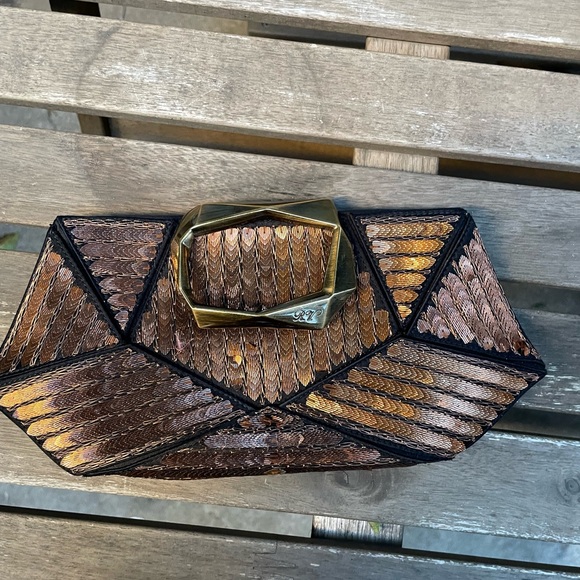 Roger Vivier Cowhide Square Buckle Gold belt Accessory Brown gold